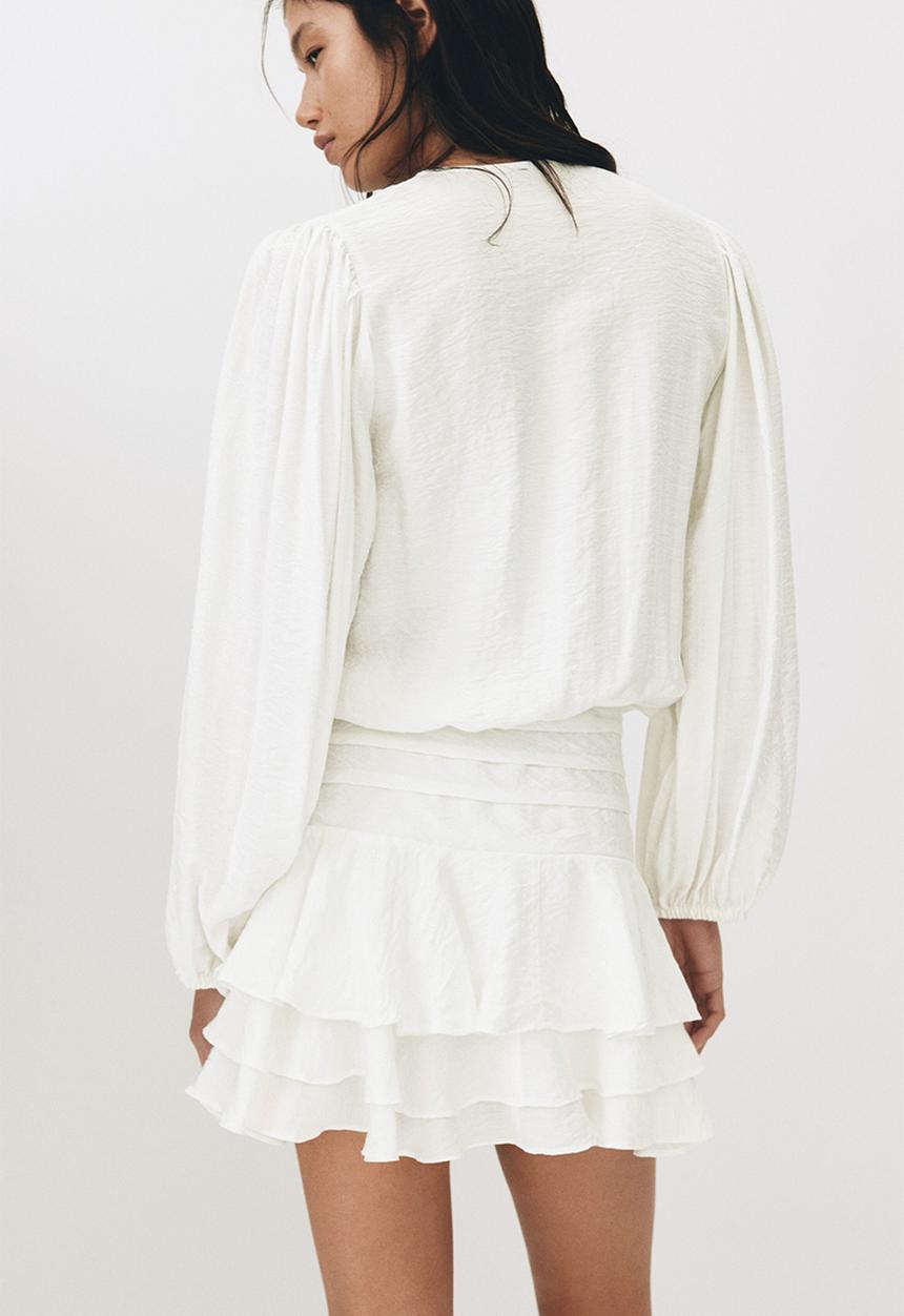 H&M - Tiered-skirt dress - white
