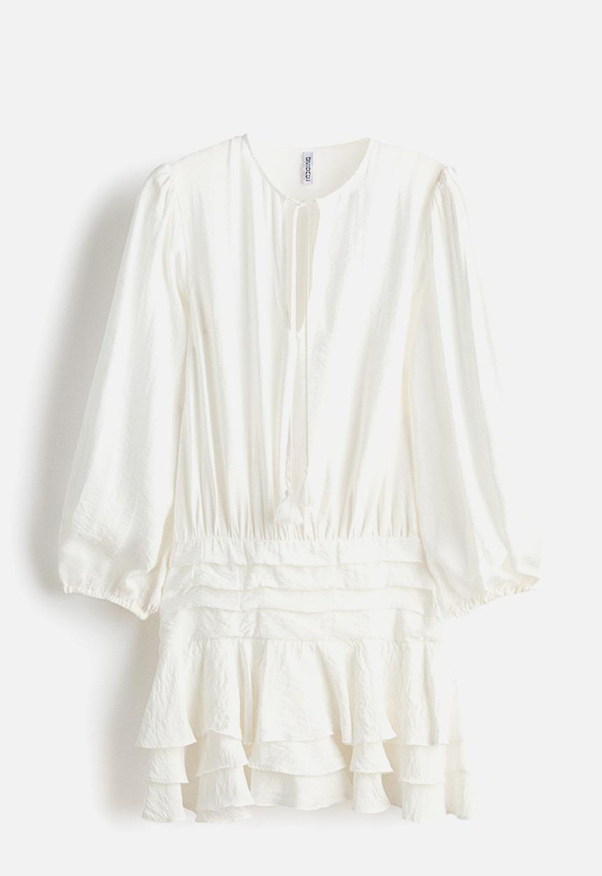 H&M - Tiered-skirt dress - white