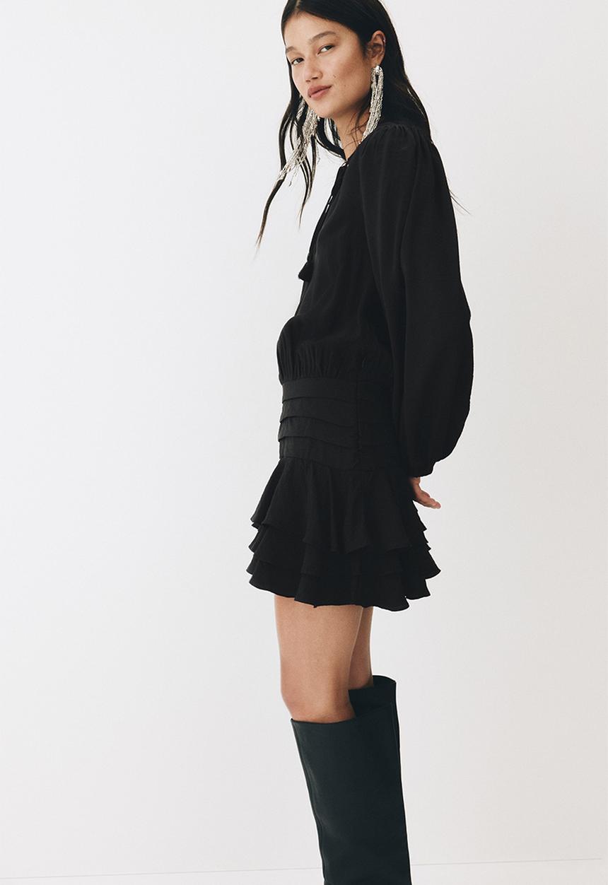 H&M - Tiered-skirt dress - dark grey