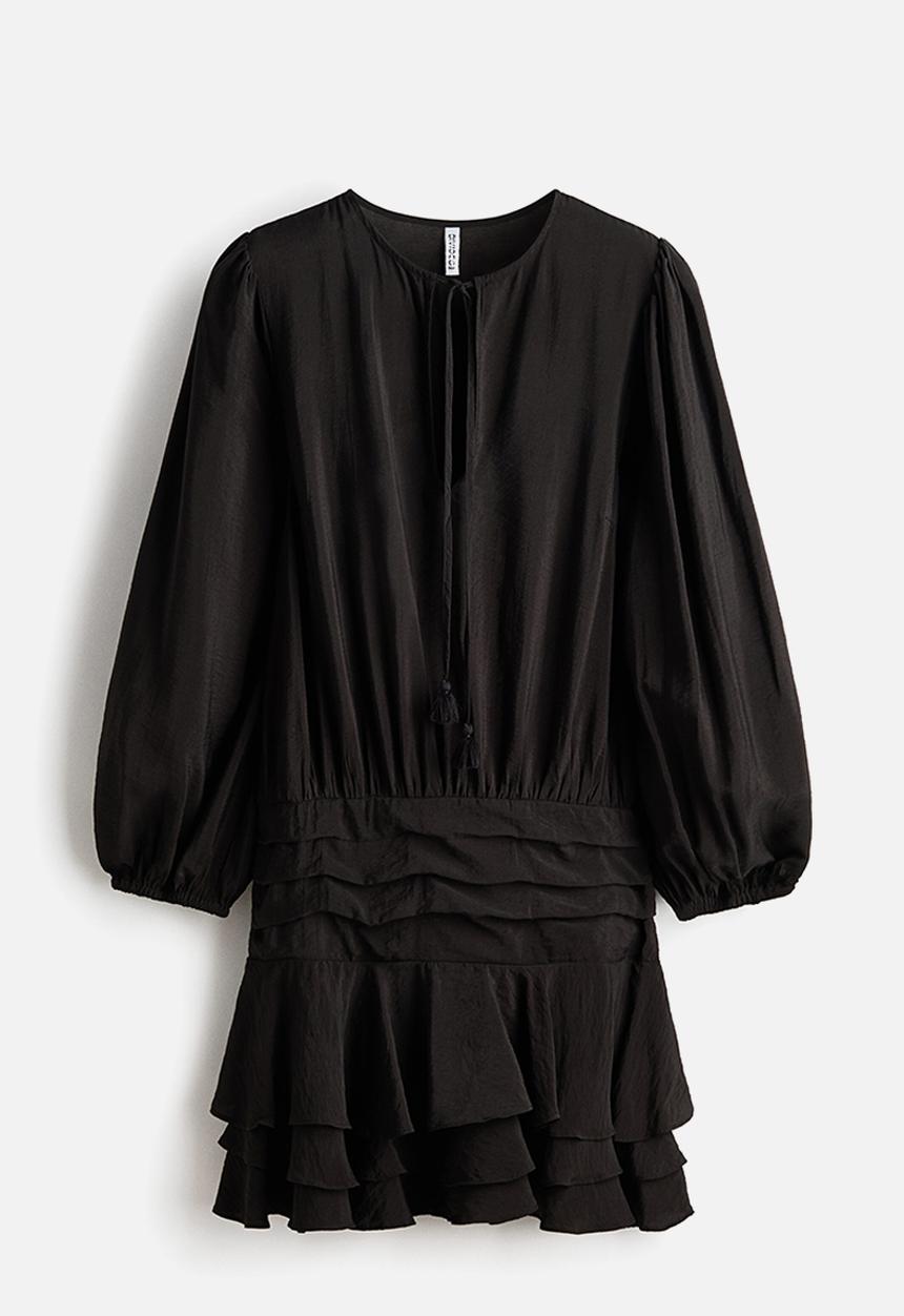 H&M - Tiered-skirt dress - dark grey