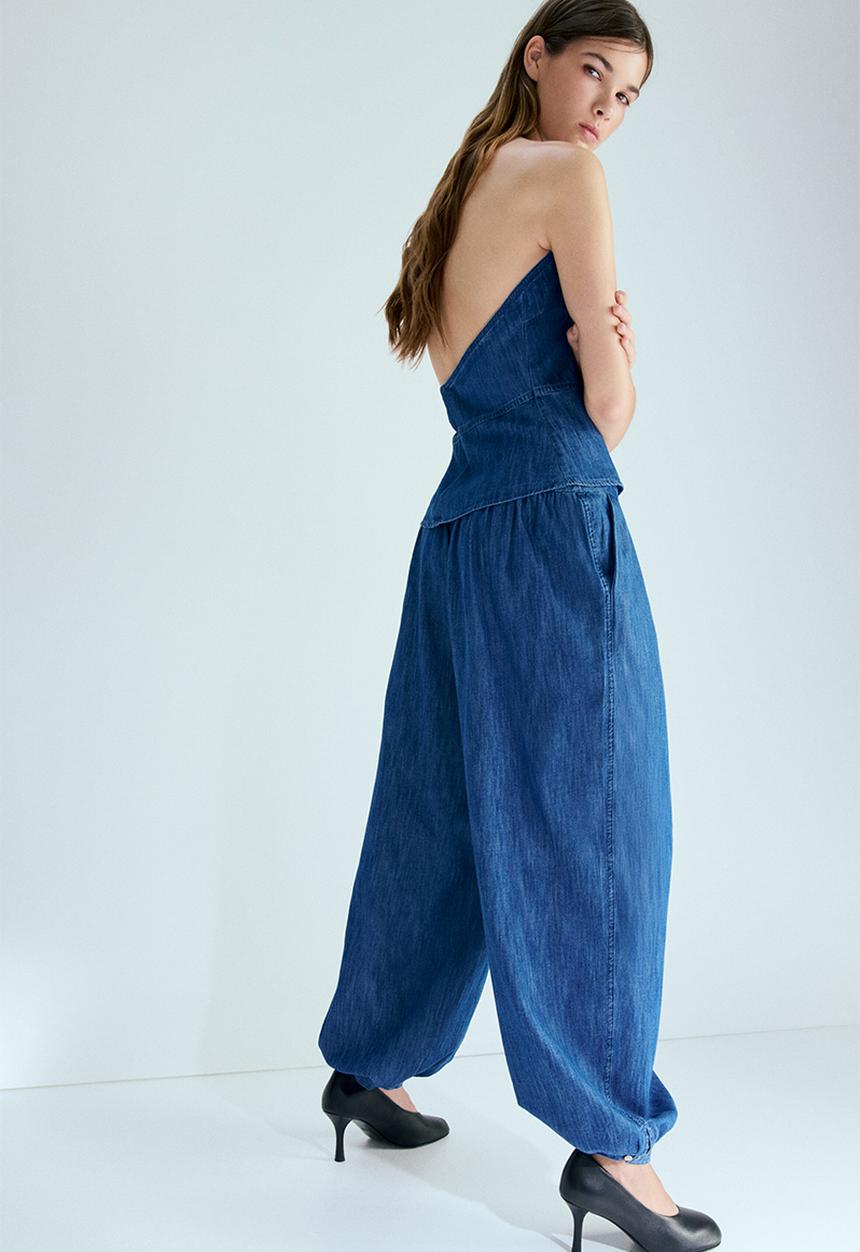 H&M - Denim balloon trousers - denim blue