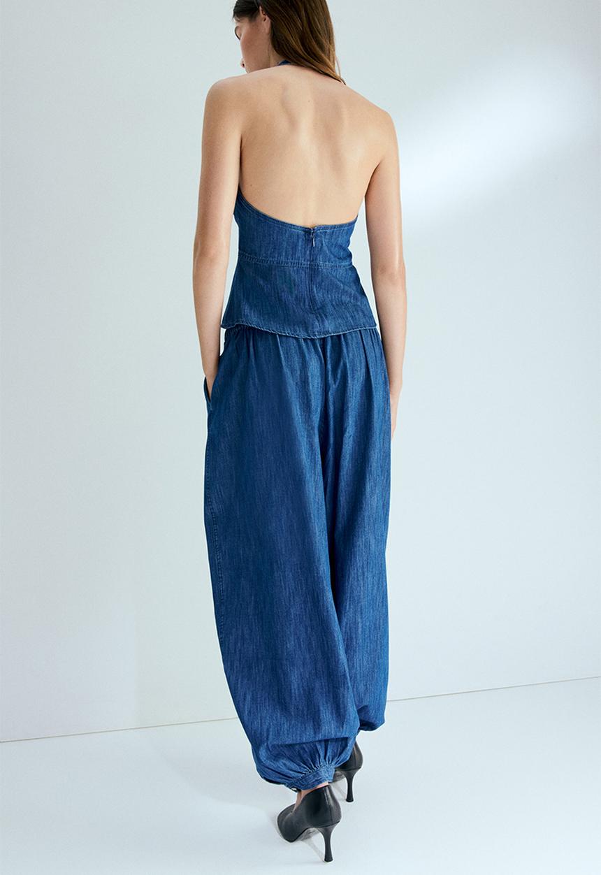 H&M - Denim balloon trousers - denim blue