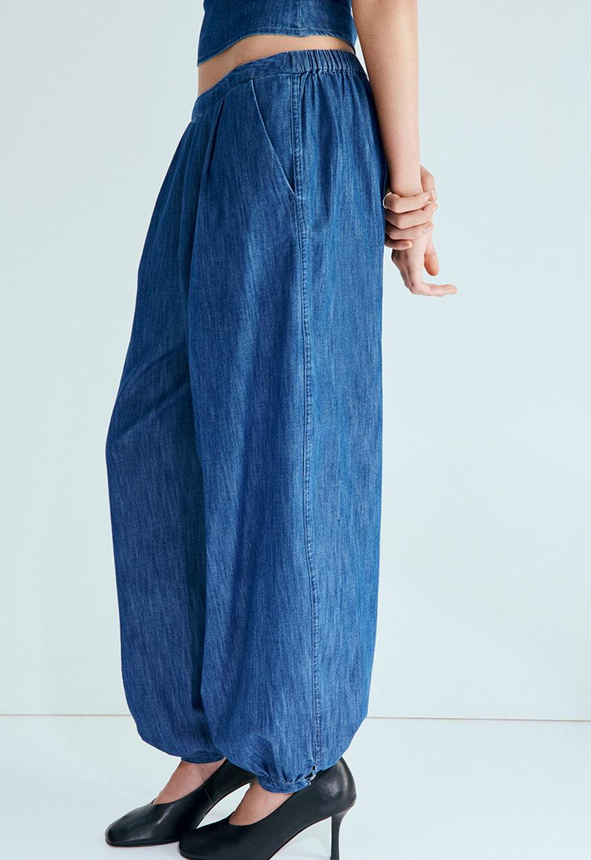 H&M - Denim balloon trousers - denim blue