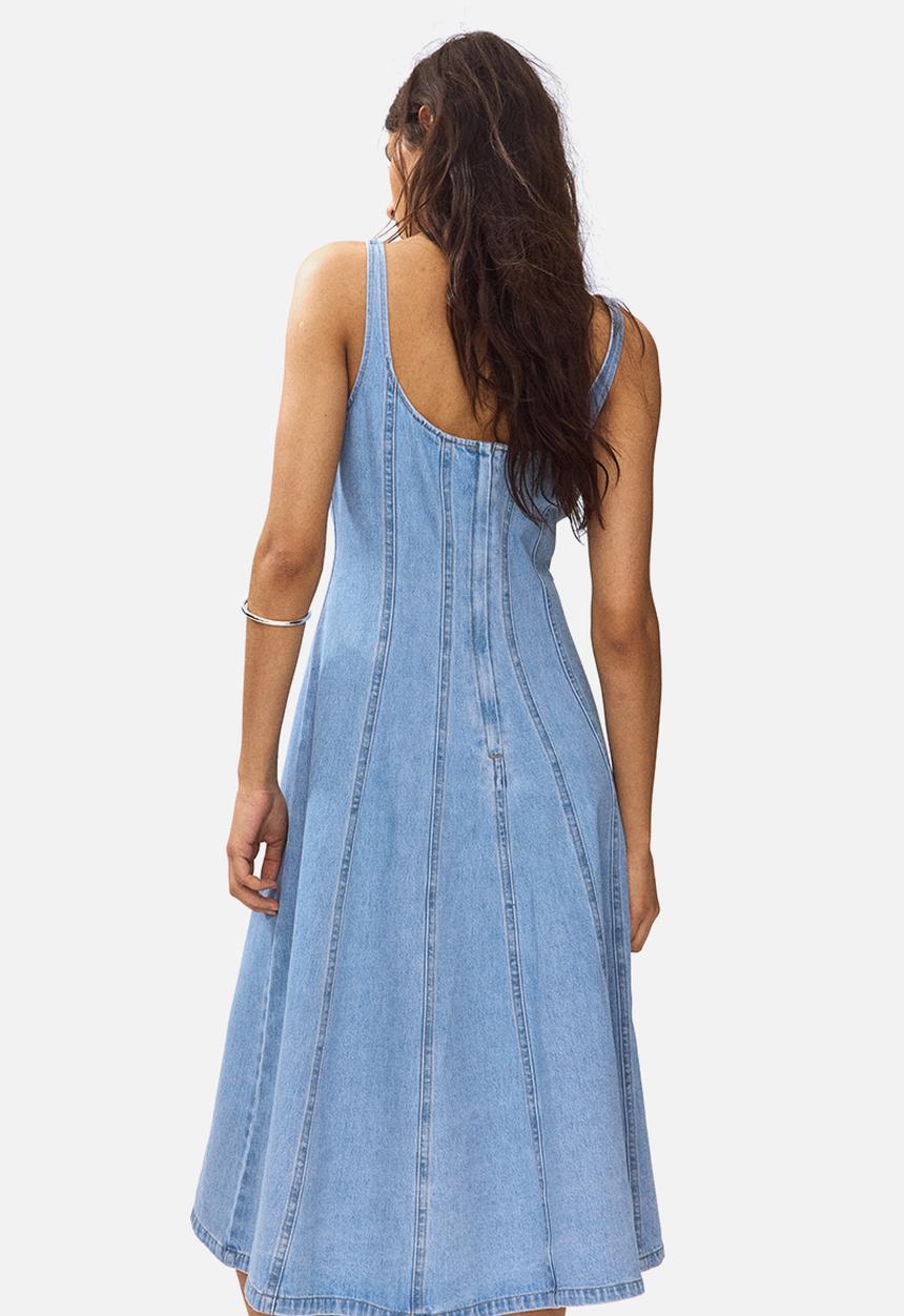 H&M - Denim midi dress - light denim blue