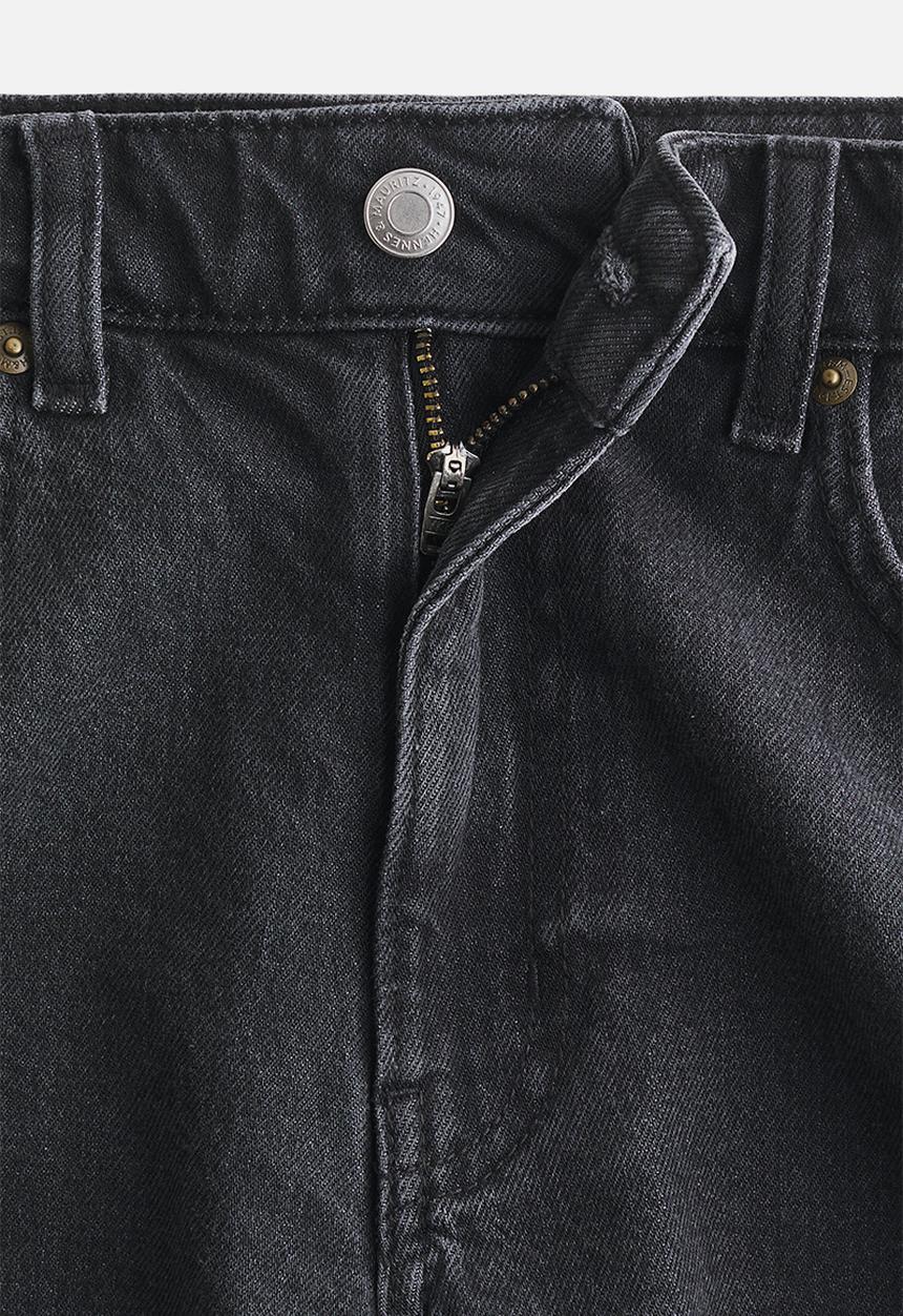 H&M - High-waisted denim shorts - dark grey