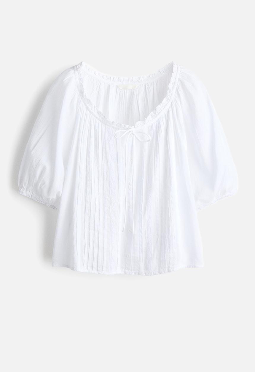 H&M - Pintucked blouse - white