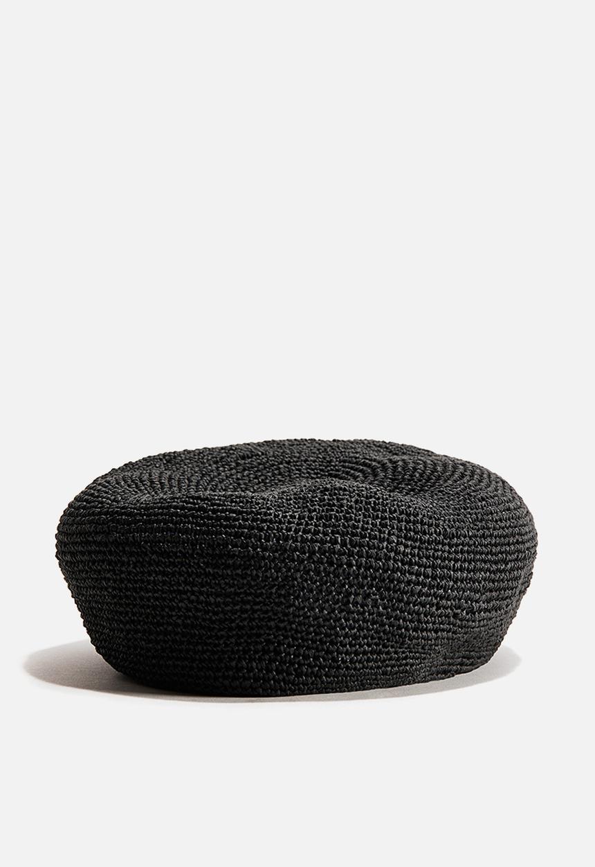 H&M - Straw beret - black