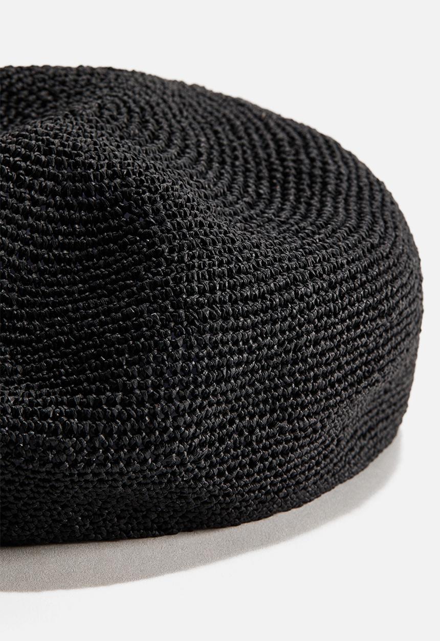H&M - Straw beret - black
