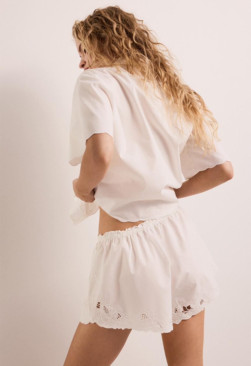 H&M - Broderie anglaise pyjamas - white