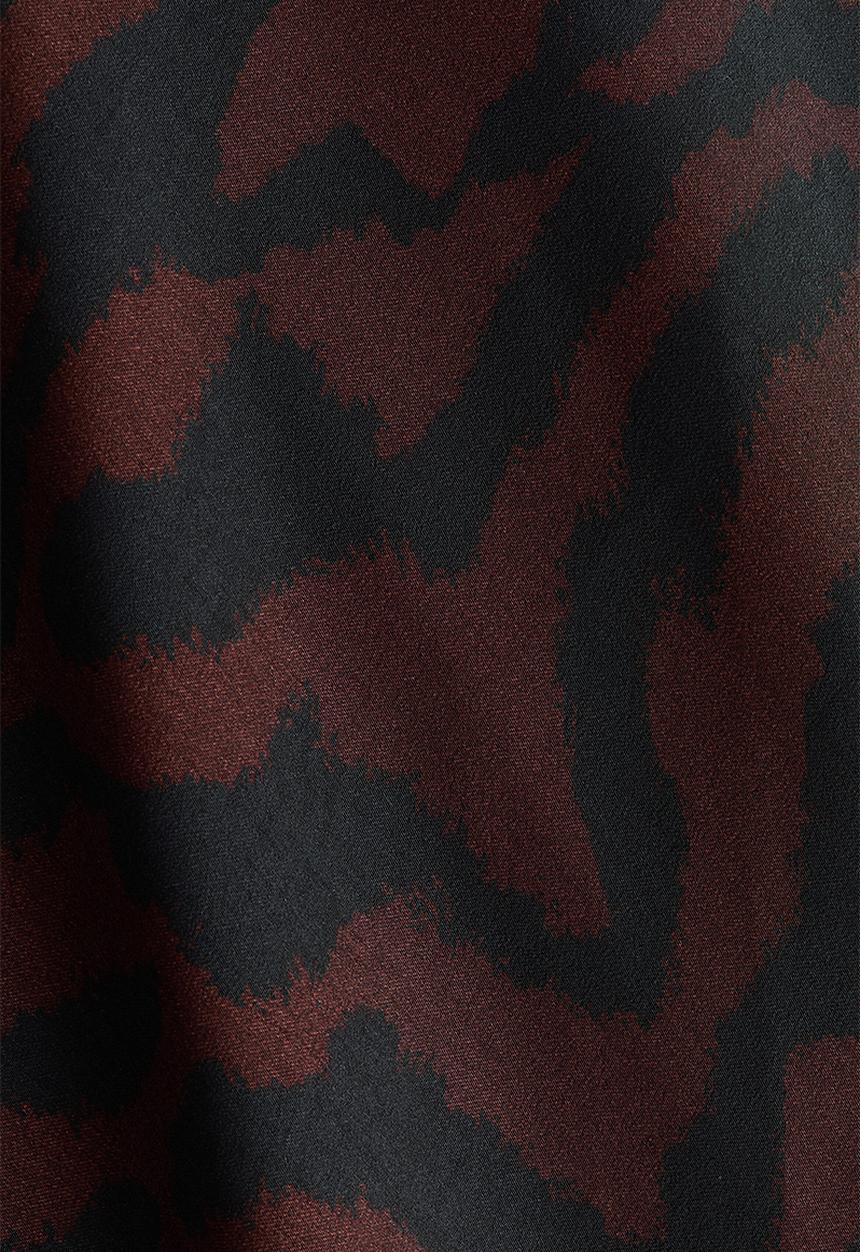 H&M - Maxi slip skirt - dark brown/zebra print