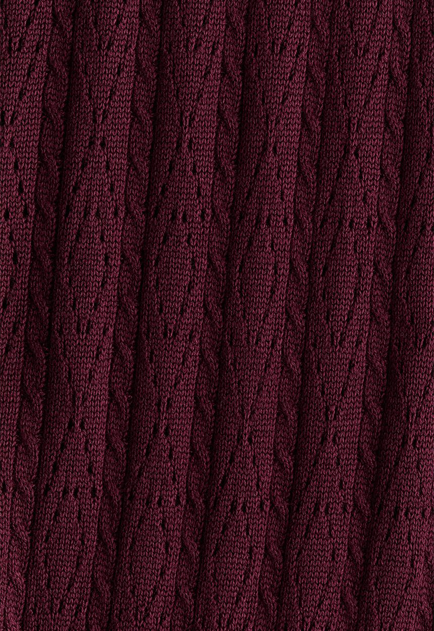 H&M - Pointelle-knit trousers - burgundy