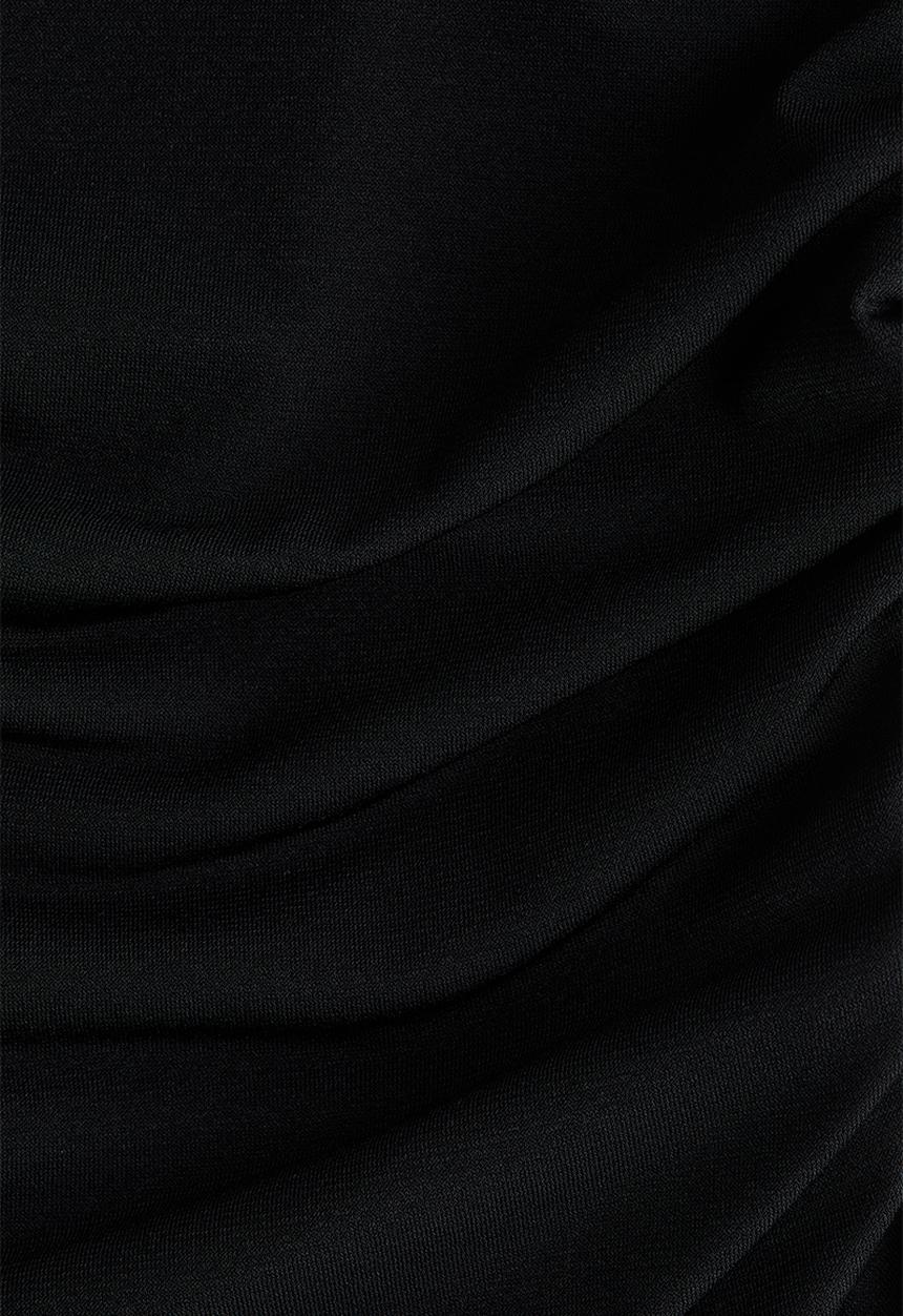 H&M - Draped jersey top - black