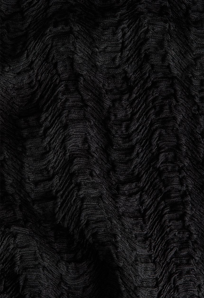 H&M - Textured jersey top - black