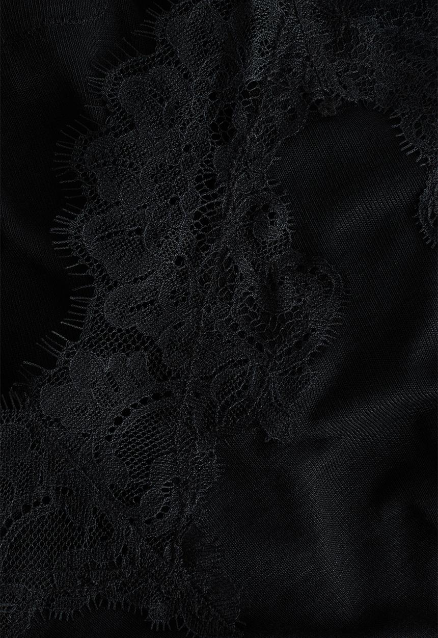 H&M - Lace-trimmed nightslip - black