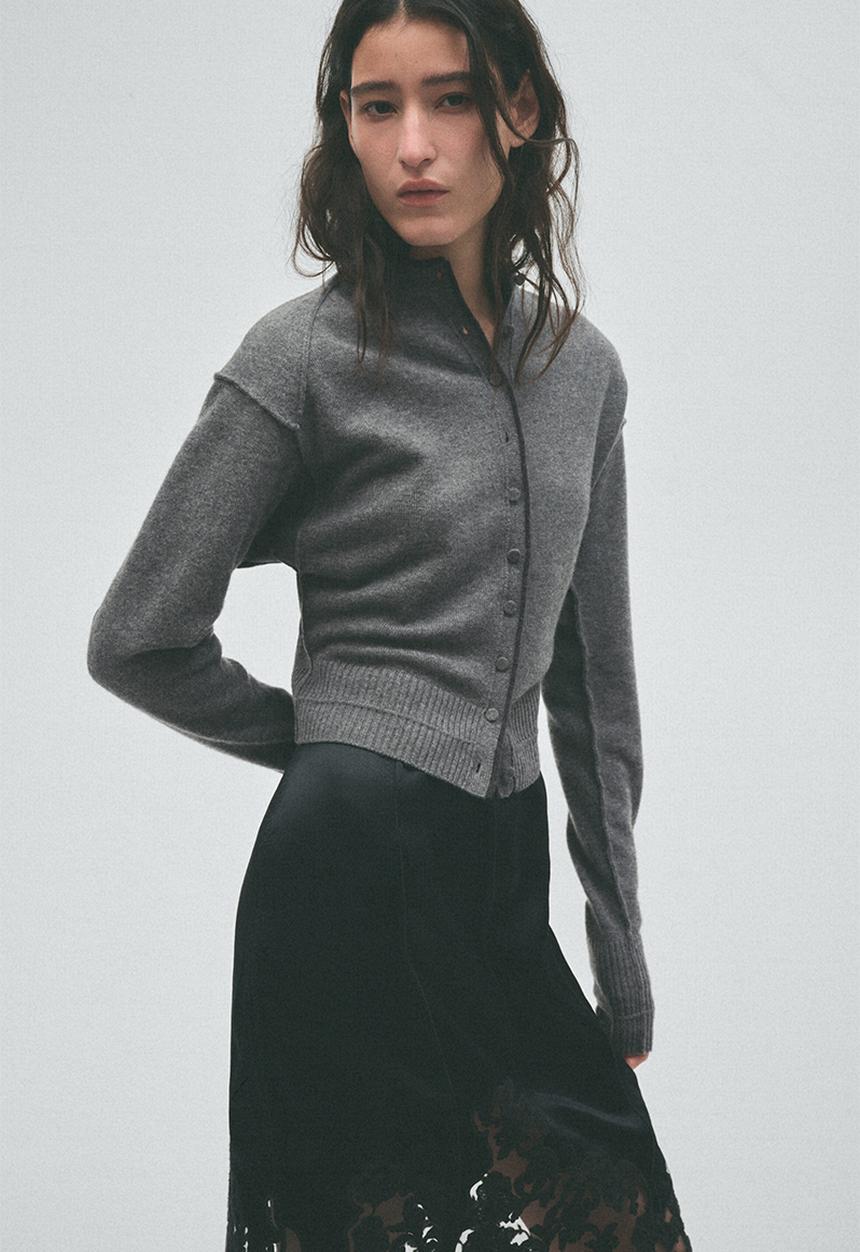 H&M - H&M Studio:  Merino wool cardigan - grey marl