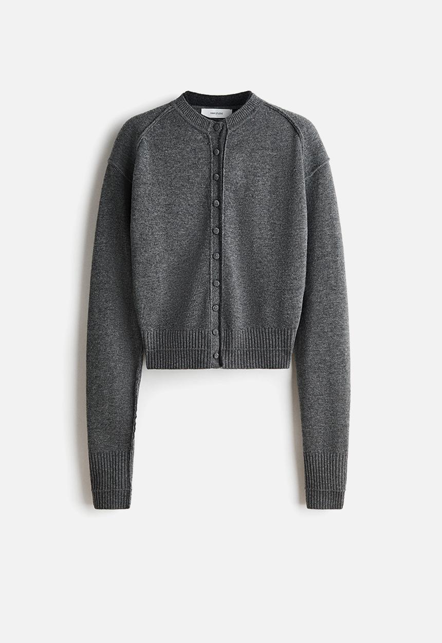 H&M - H&M Studio:  Merino wool cardigan - grey marl