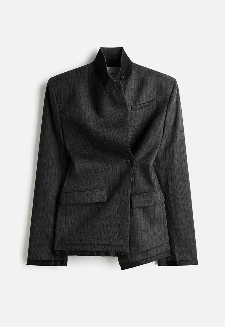 H&M - H&M Studio:  Single-breasted wool blazer - dark grey marl