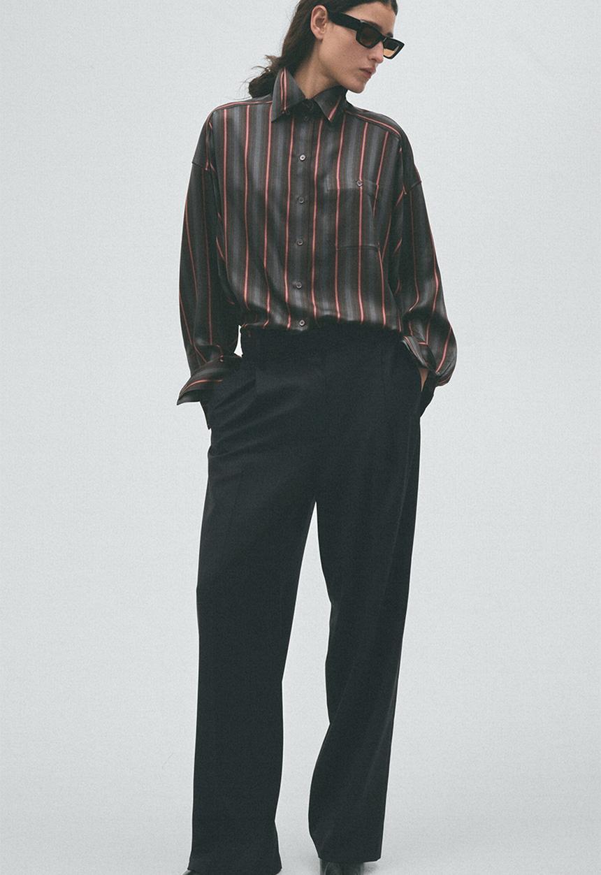 H&M - H&M Studio:  Tailored wool-blend trousers - black