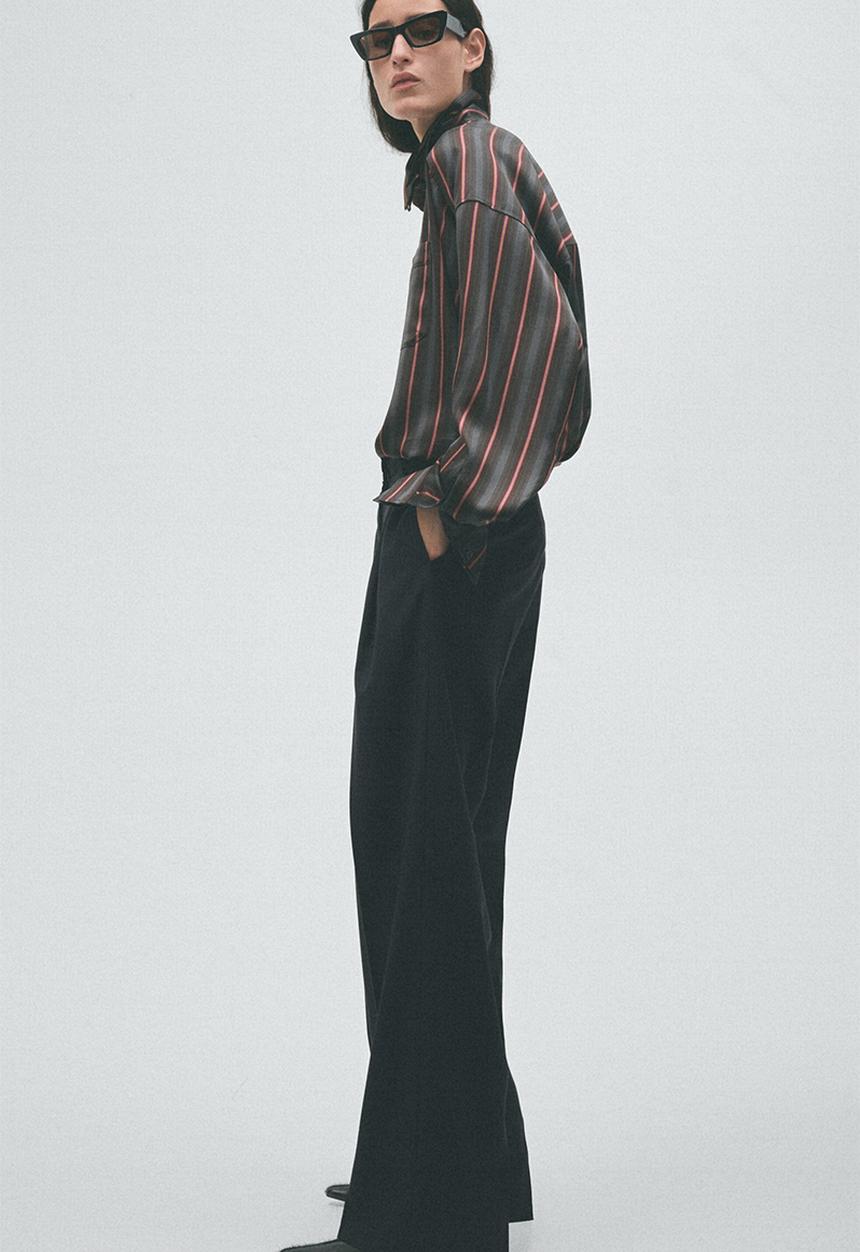 H&M - H&M Studio:  Tailored wool-blend trousers - black