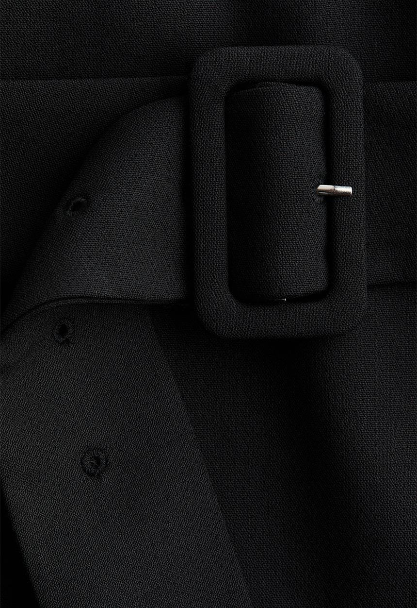 H&M - H&M Studio:  Belted wool skirt - black