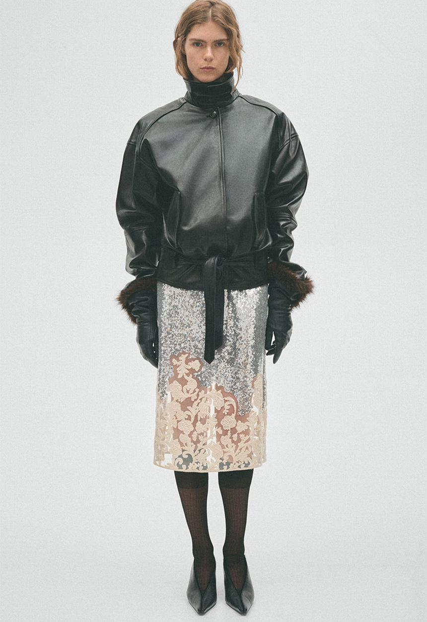H&M - H&M Studio:  Embroidered sequined dress - silver-coloured/cream
