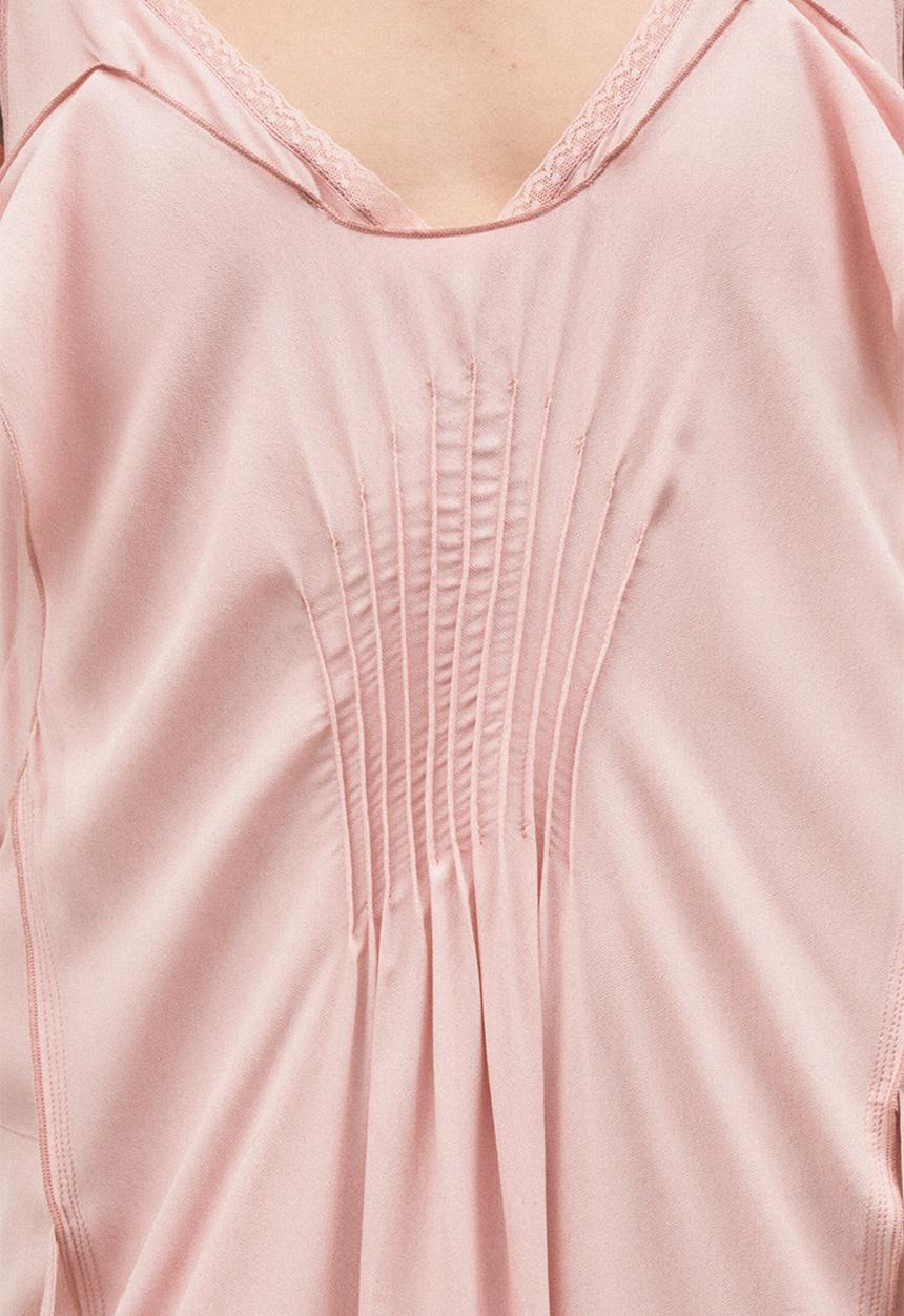 H&M - H&M Studio:  Layered cold shoulder dress - light dusty pink
