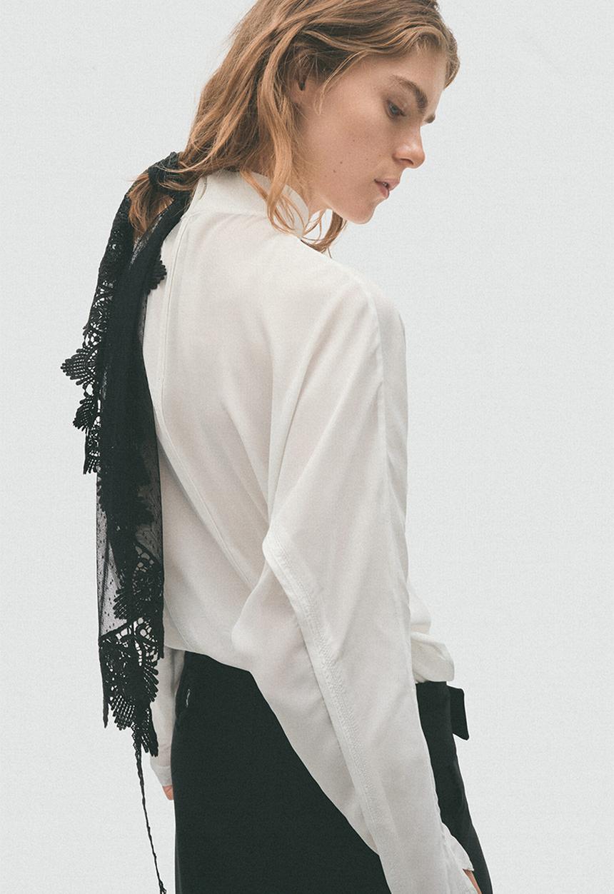 H&M - H&M Studio:  Batwing-sleeved viscose top - ivory