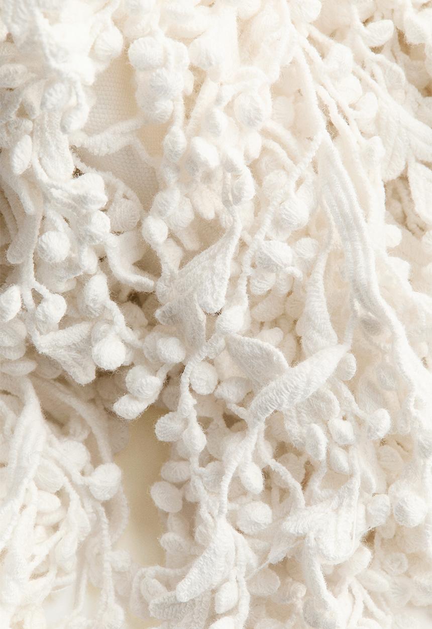 H&M - H&M Studio:  Fringed layering skirt - ivory