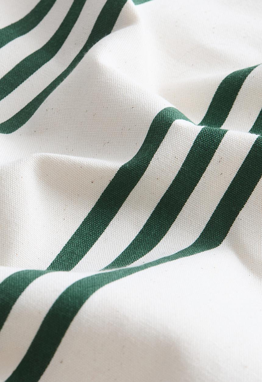 H&M - Outdoor cushion cover - white/green striped