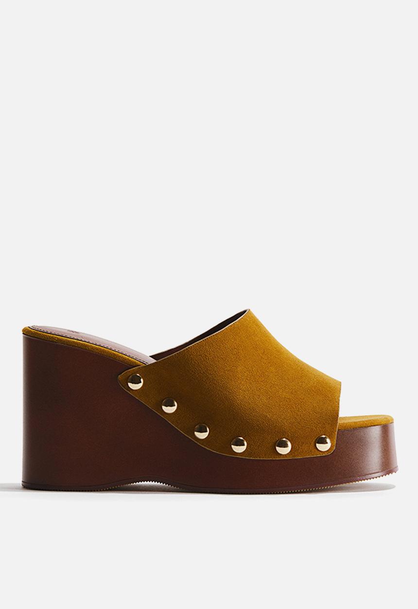 H&M - Wedge-heeled sandals - mustard yellow