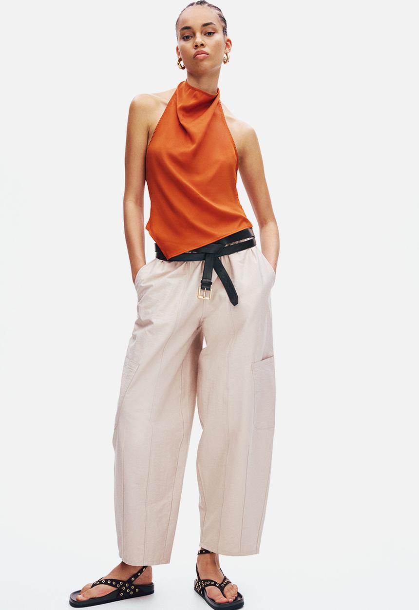 H&M - Balloon cargo trousers - beige