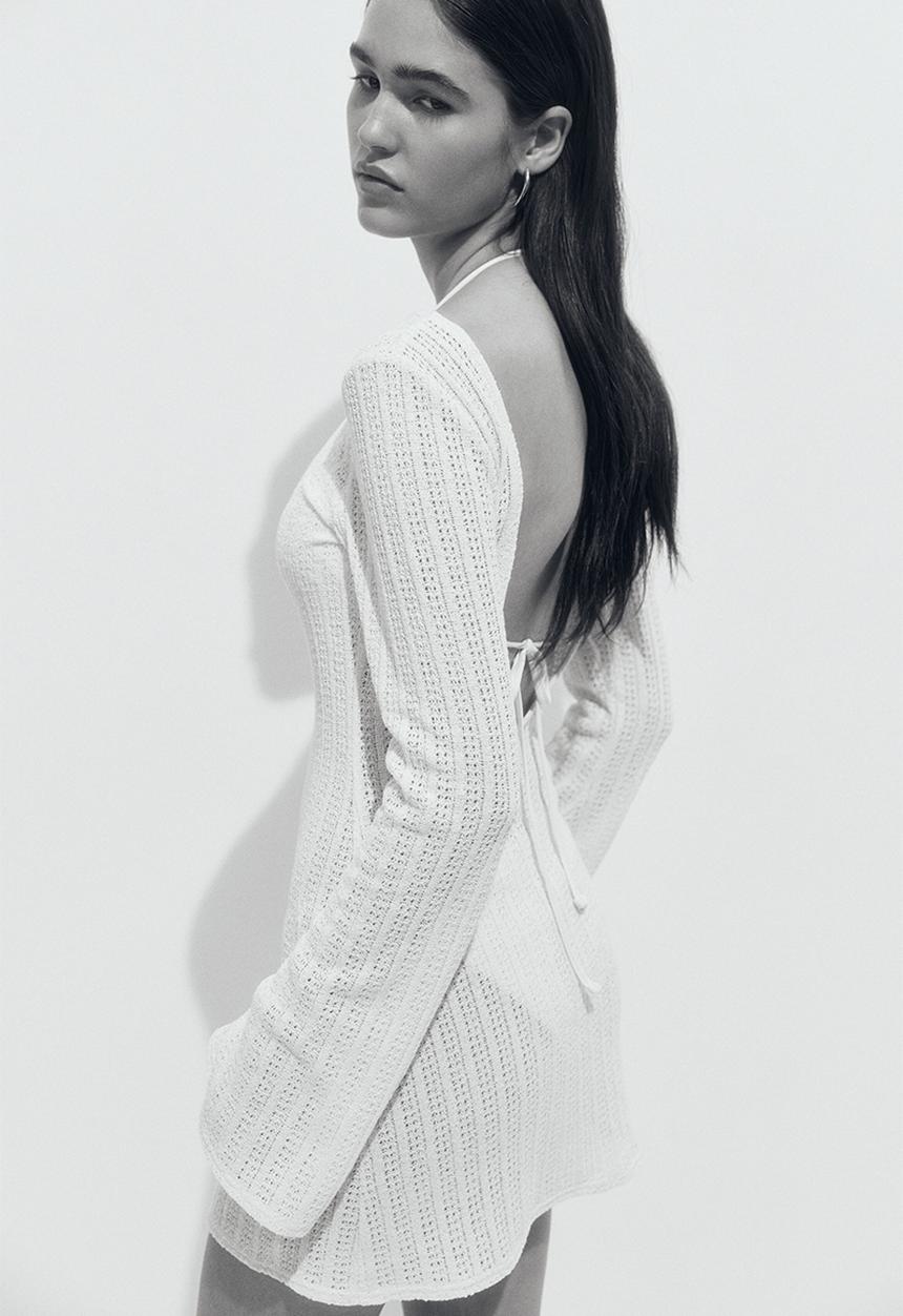 H&M - Boat-neck beach dress - white
