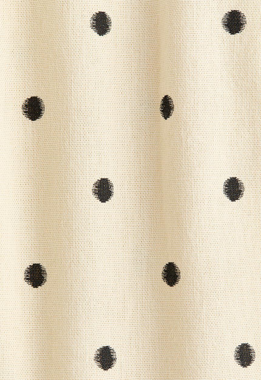 H&M - Linen-blend peplum top - light yellow/spotted