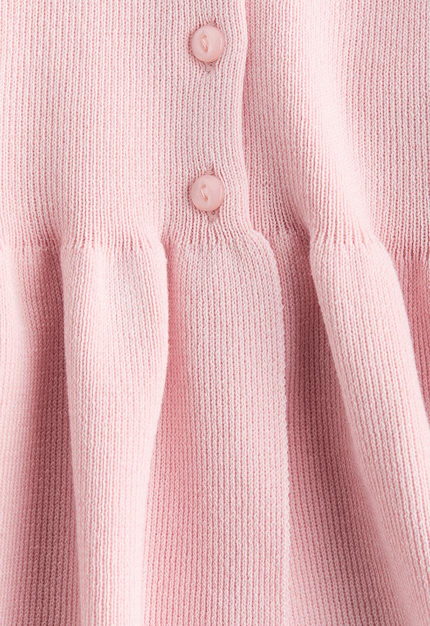 H&M - Short-sleeved peplum cardigan - light pink