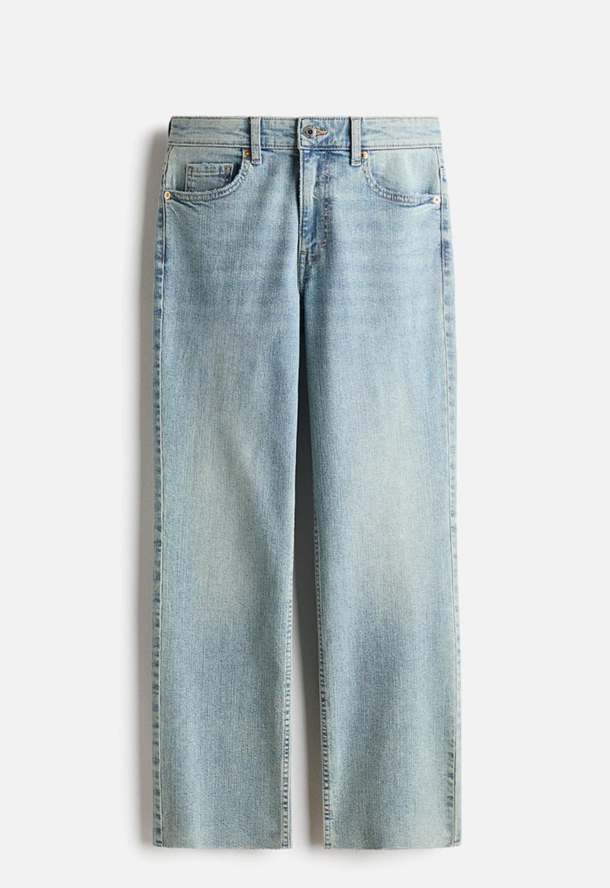H&M - Flared regular waist ankle jeans - light denim blue