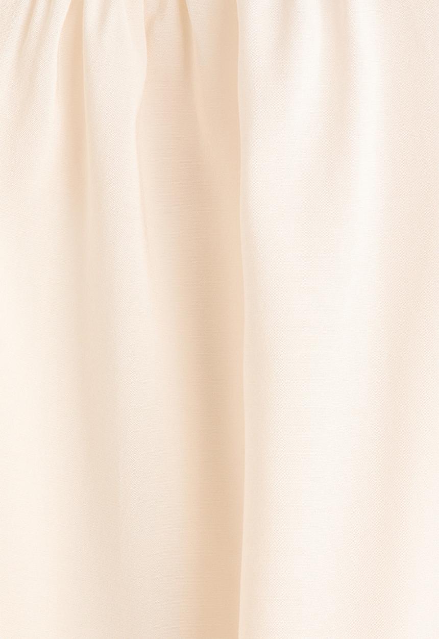 H&M - Puff-sleeved blouse - light beige