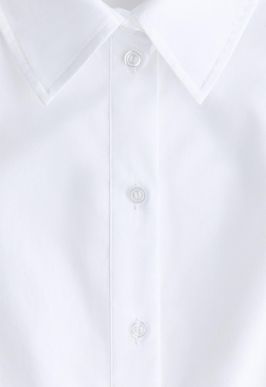 H&M - Poplin peplum shirt - white