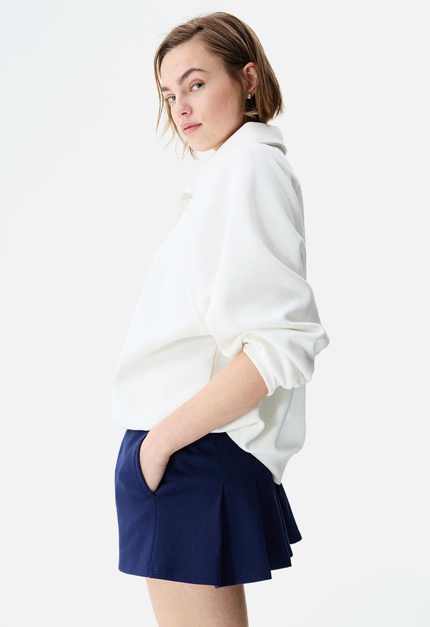 H&M - Pleat-detail sweatshirt skort - dark blue