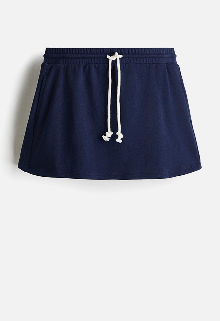 H&M - Pleat-detail sweatshirt skort - dark blue