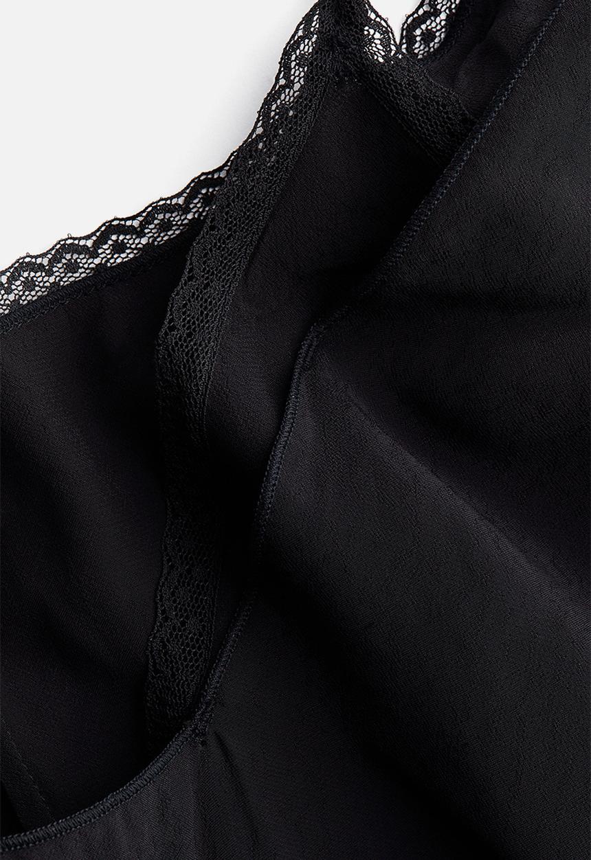 H&M - H&M Studio:  Layered cold shoulder top - black