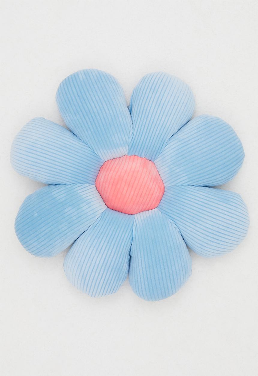Pop Candy - Supersoft mochi minky daisy cushion - blue/pink