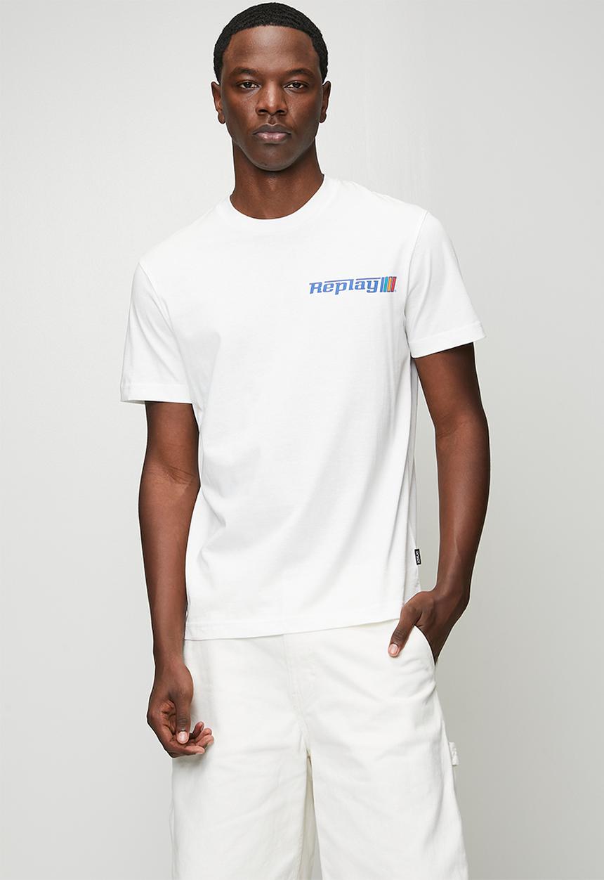 Replay - Logo Graphic T-Shirt - Natural White