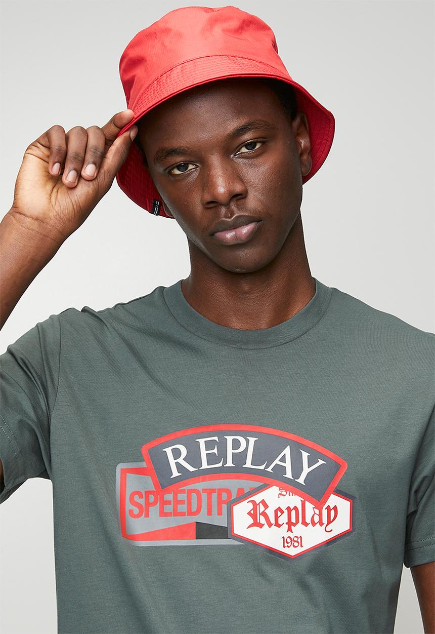 Replay - Speed Badge T-shirt - Aviator Green