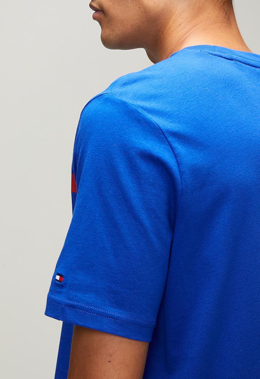 Tommy Hilfiger - BRAND LOVE  STRIPE TEE - Regal Blue