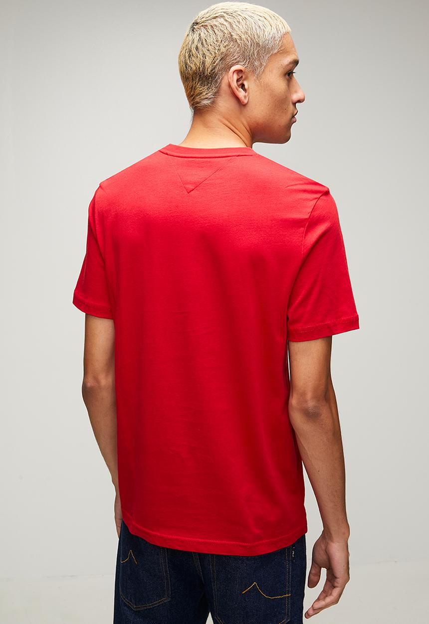 Tommy Hilfiger - BRAND LOVE BIG TEXT TEE - Medium Red