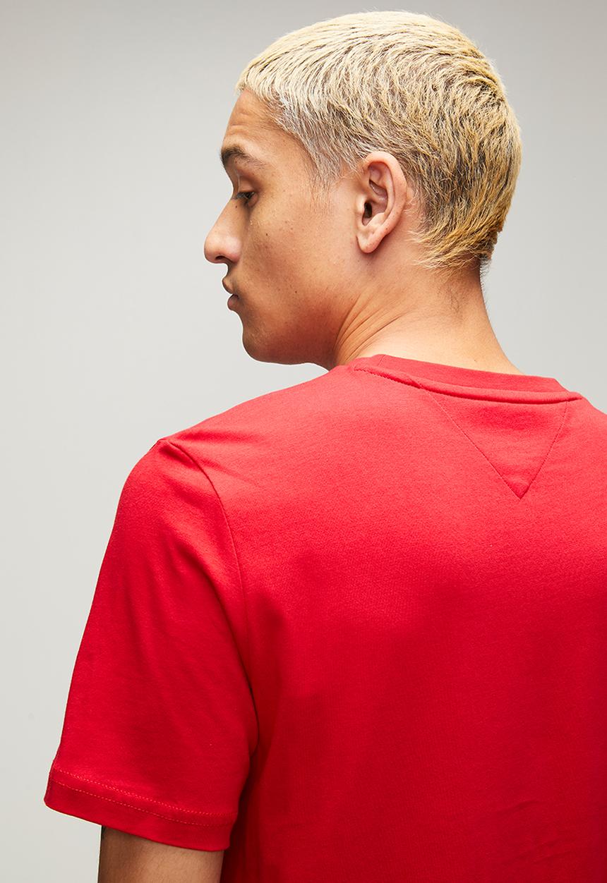 Tommy Hilfiger - BRAND LOVE BIG TEXT TEE - Medium Red