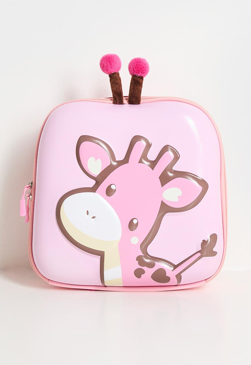 Pop Candy - Giraffe embossed hard shell bakpack - pink