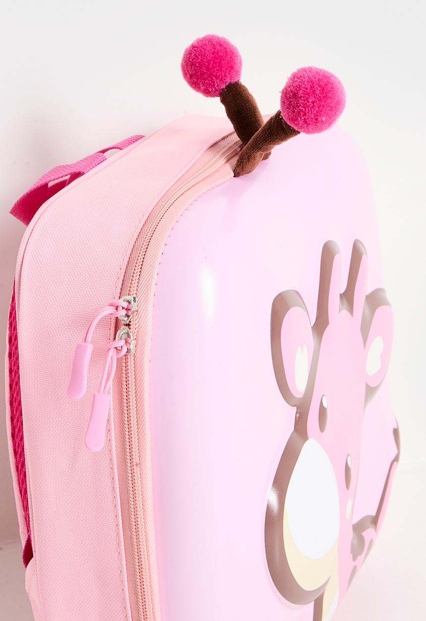 Pop Candy - Giraffe embossed hard shell bakpack - pink