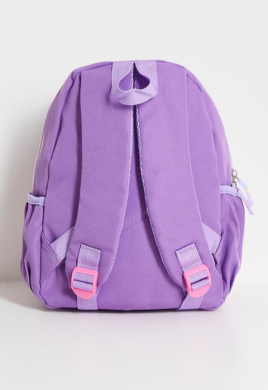 Pop Candy - Striped backpack with unicorn placement pocket - light purple/pink