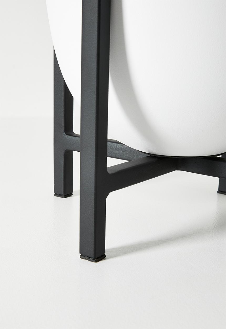 Sixth Floor - Standing Iron Planter - White & Black